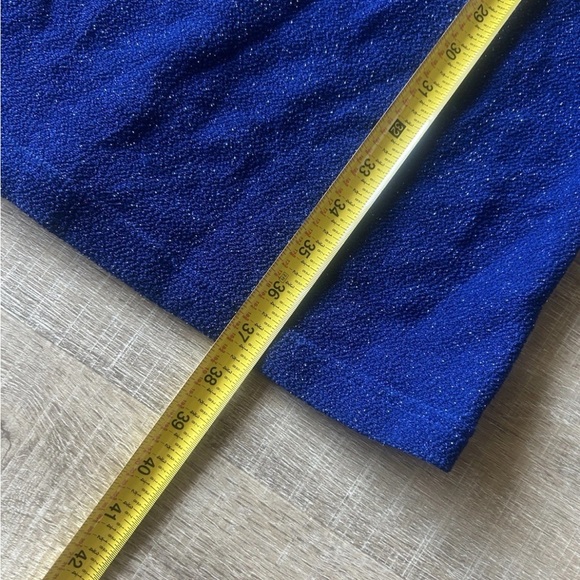 Vintage Y2K City Triangles Blue Glitter Midi Dress M Whimsigoth Fairy USA NWT - Picture 14 of 14